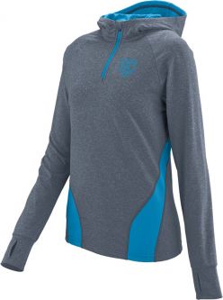 Ladies Freedom Pullover Hoody, Graphite Heather/Power Blue